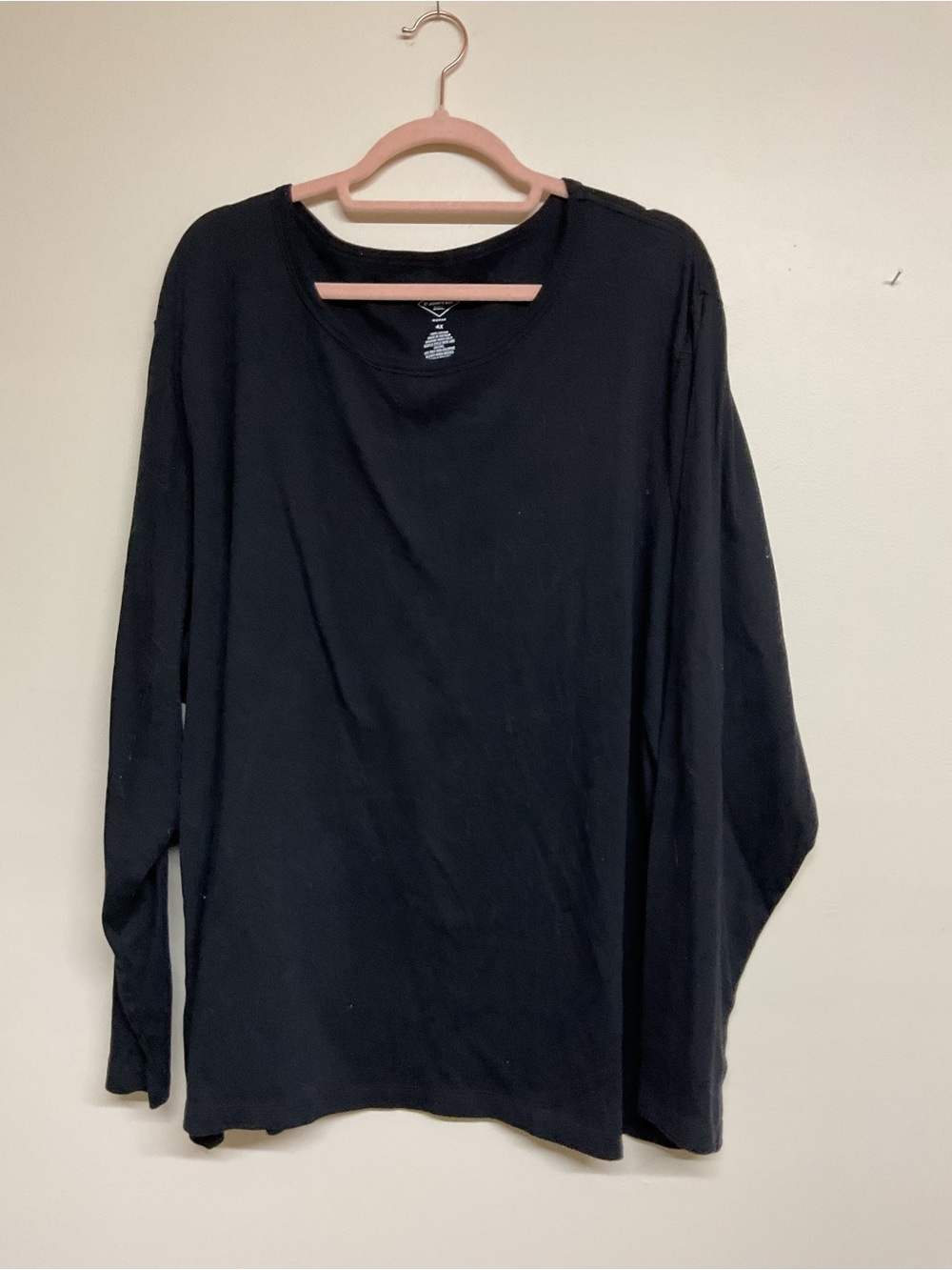 St. John's Bay Black Long Sleeve Tee - Classic Crew